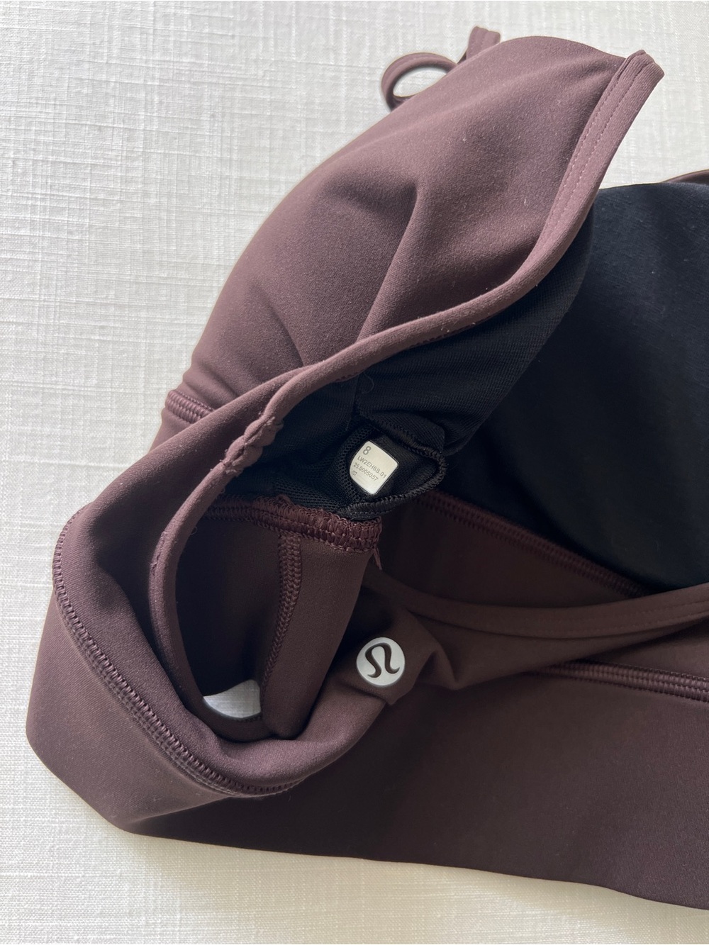 RARE Lululemon Flow Y Bra *Nulu Long Line Espresso Brown - Size 8 Yoga Pilates - Picture 4 of 4